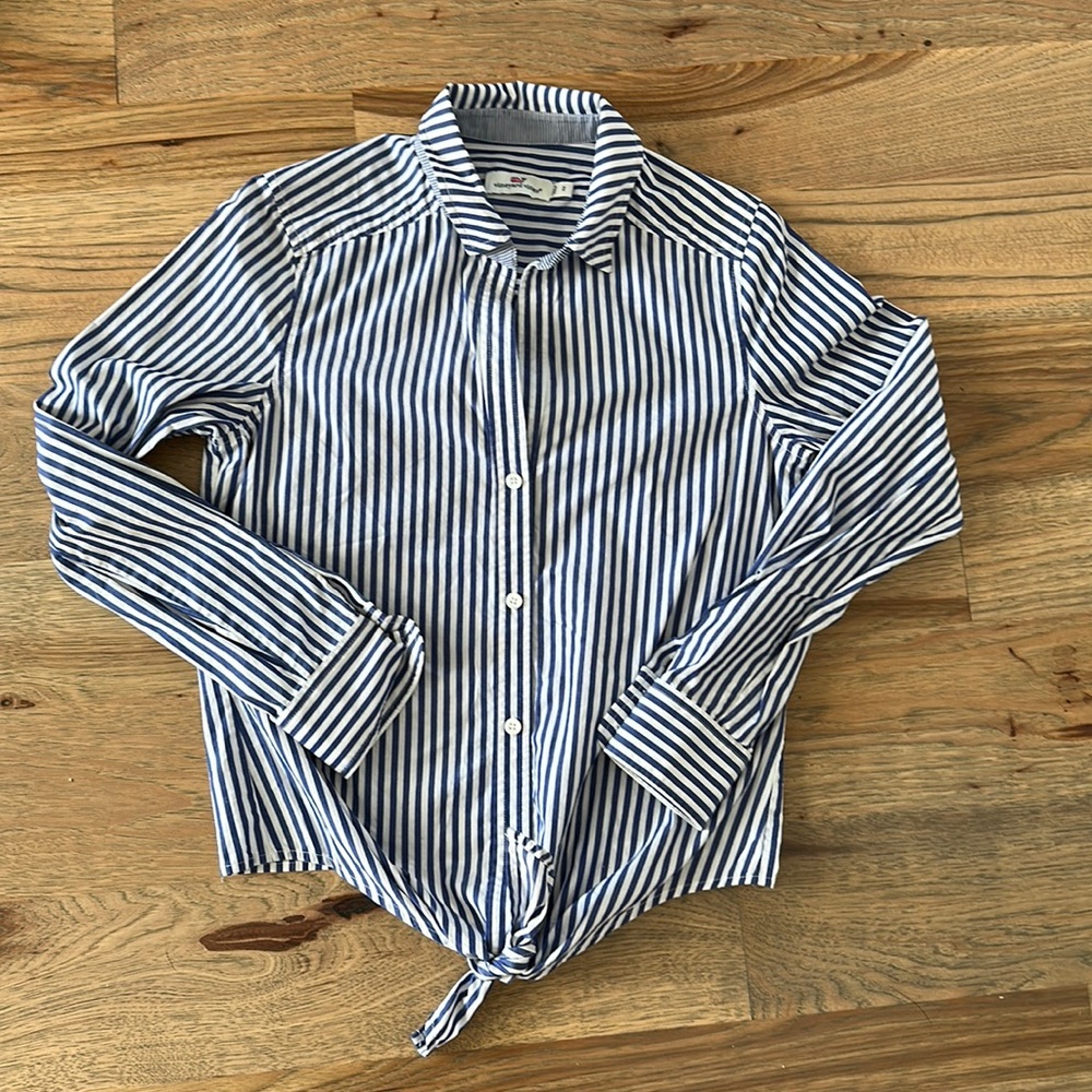 Vineyard Vines Tie Waist Button Down